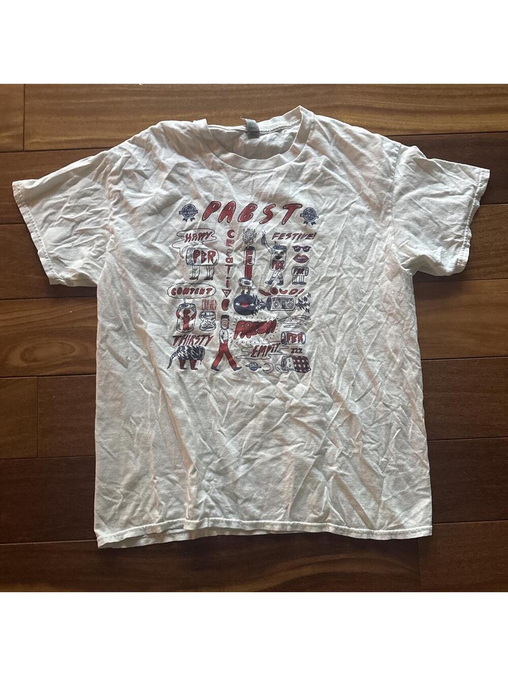 Reclaimed Vintage Men's White and Multi Tshirt
